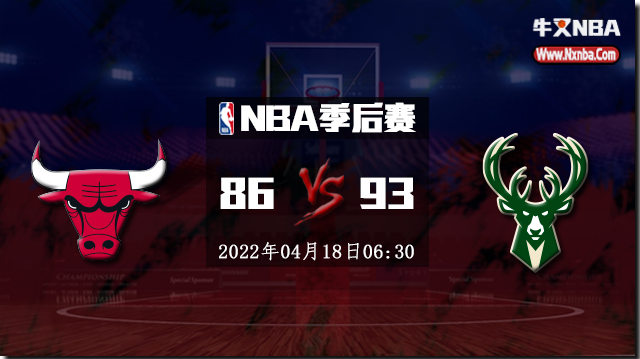 NBA简报：雄鹿93-86力克公牛 字母哥27+16 武切维奇24+17