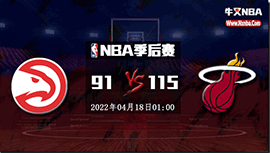 NBA简报：热火115-91老鹰 邓罗27分&8记三分 巴特勒21+6