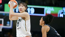 WNBA简报：天空90-72大胜自由人晋级次轮 韩旭2分1板1帽