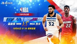 2022年10月05日 NBA季前赛 森林狼vs热火 全场录像回放