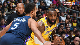 NBA简报:湖人113-118惜败森林狼 詹姆斯25+11 戴维斯19+13