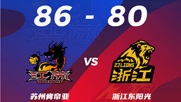 CBA简报:江苏86-80爆冷广厦 布莱克尼42+7 孙铭徽24+7