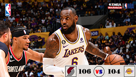 NBA简报:开拓者106-104力克湖人 利拉德41分 詹姆斯31+8+8