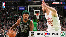 NBA简报:骑士132-123险胜绿军 勒韦尔41+7 米切尔41分