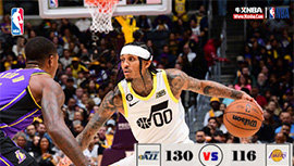 NBA简报:湖人116-130不敌爵士 马尔卡宁27+13 威少28+6