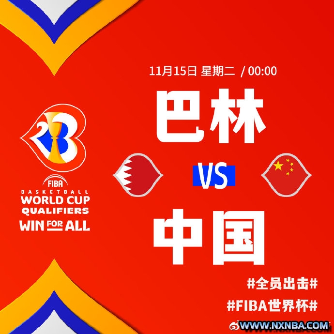 2022年11月14日篮球世界杯 中国vs巴林直播比赛前瞻分析