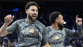 NBA简报:勇士111-101轻取尼克斯 库里24+6+10 克莱20分 兰德尔20+7