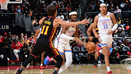 NBA简报:雷霆121-114轻取老鹰 亚历山大35+6+5 吹杨23+10