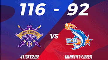 CBA简报:北控116-92战胜福建 张帆28分 高登23+7 陈林坚30分