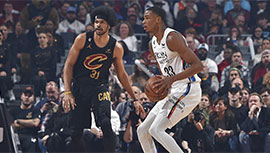 NBA简报:篮网125-117险胜骑士 杜兰特32+9 欧文32分 加兰46+8