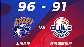 CBA简报:上海96-91险胜青岛 王哲林31+15 杰曼30+6