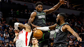 NBA简报:森林狼113-104大胜火箭 爱德华兹44分 拉塞尔23+8