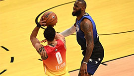 NBA全明星正赛简报:字母哥队184-175大胜詹姆斯队 塔图姆55+10+6 两队长伤退