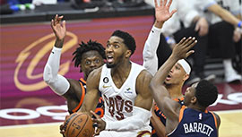 NBA简报:骑士97-101不敌尼克斯 布伦森27分 米切尔38+5+8