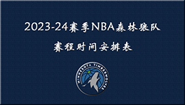 2023-24赛季NBA森林狼队赛程时间安排表