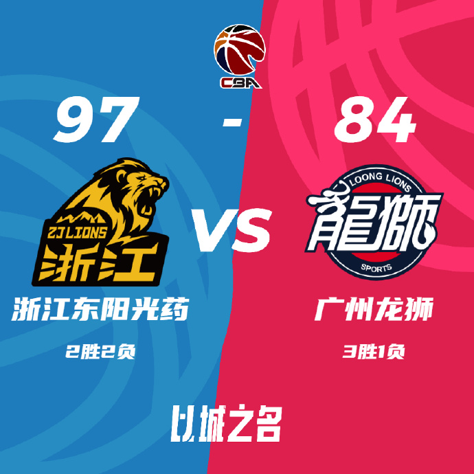 CBA简报:广厦97-84击败广州 胡金秋26+14 孙铭徽21分