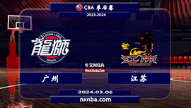 2024年03月06日CBA常规赛 广州vs江苏直播比赛前瞻分析