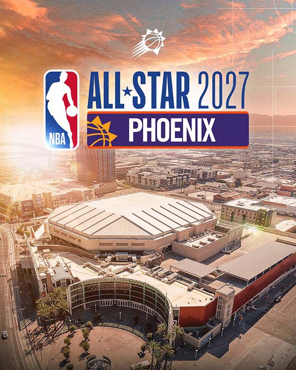 NBA官方宣布:2027年全明星赛将在菲尼克斯太阳举办