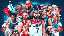 美国男篮公布奥运名单：詹库杜领衔 众星笑着展示球衣