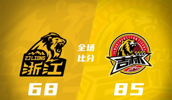 CBA简报:吉林85-68击败广厦 姜宇星18分 奈特27+20 