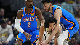 NBA简报:雷霆124-94击败掘金 亚历山大19+5 约基奇休战