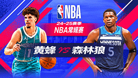 2024年11月05日 NBA常规赛 黄蜂vs森林狼 全场录像回放