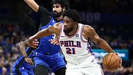 NBA简报:魔术98-86胜76人迎5连胜 小瓦31+11 恩比德15中5 乔治15中4