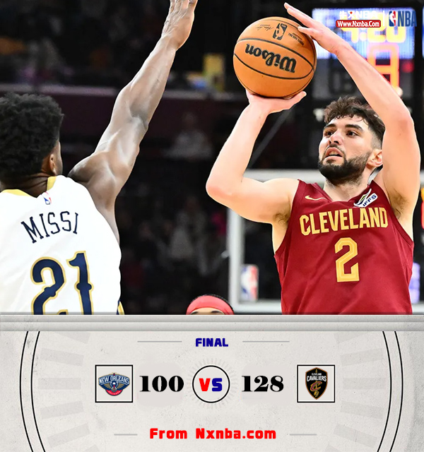 NBA简报:骑士128-100胜鹈鹕 杰罗姆生涯新高29分 米切尔仅出战19分钟