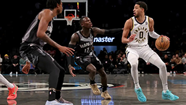 NBA简报:篮网99-90击败步行者 卡梅隆-约翰逊26+7 西蒙斯7+7+9