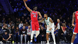 NBA简报:76人送黄蜂 恩比德复出34+9 马克西23+6 米西奇20分