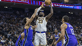 NBA简报:湖人103-99险胜国王 詹姆斯32+7+6 拉塞尔20+5 福克斯31+7