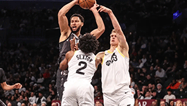 NBA简报:爵士105-94大胜篮网 马尔卡宁21+7 本西15+6+10