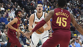 NBA简报:骑士149-135狂胜掘金 米切尔33分 约基奇三双