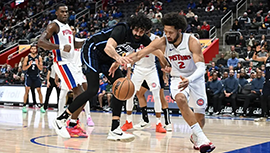 NBA简报:活塞105-96力克魔术 艾维22分&伤退 CC19+8+9 萨格斯24分 波普21分