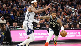 NBA简报:雄鹿109-106险胜魔术 字母41+14 利拉德29+7 班凯罗复出34+7