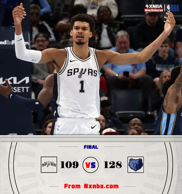 NBA简报:灰熊128-109三杀马刺 小贾伦-杰克逊31+6 莫兰特25+11 文班27+10