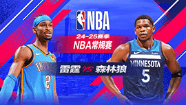 2025年02月14日 NBA常规赛 雷霆vs森林狼 全场录像回放