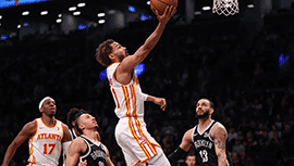 NBA简报:篮网122-114击溃老鹰 C-约翰逊28+7 杨28+6+12 奥孔武21+15